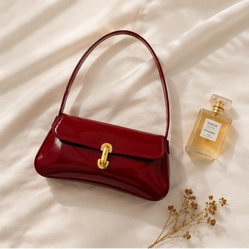 Vintage Glossy Shoulder Bag